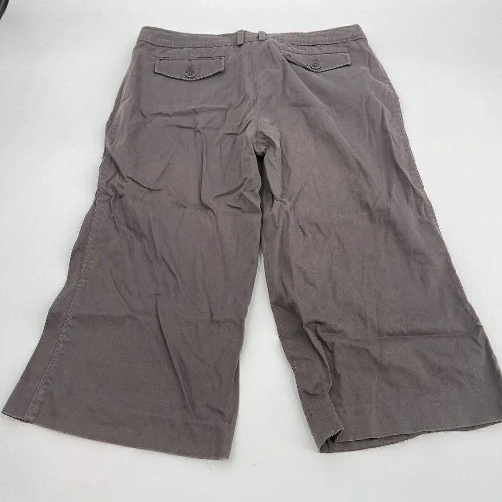 Ted Baker Pants Medium Womens Gray Brown Cropped Pants Regular Size 3 Casual